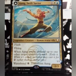 2 Sided Aang, Swift Savior / Aang And La, Ocean's Fury #204 Regular MTG TLA